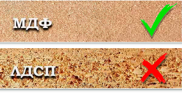 Фасади ліжка можуть бути виготовлені з ЛДСП або МДФ